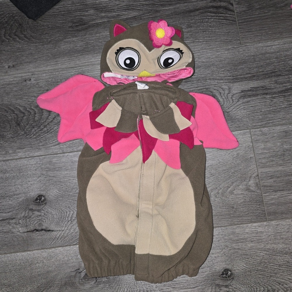 Old Navy Owl Halloween Costume Size 0-6‎ Months Fleece Plush Baby Infant